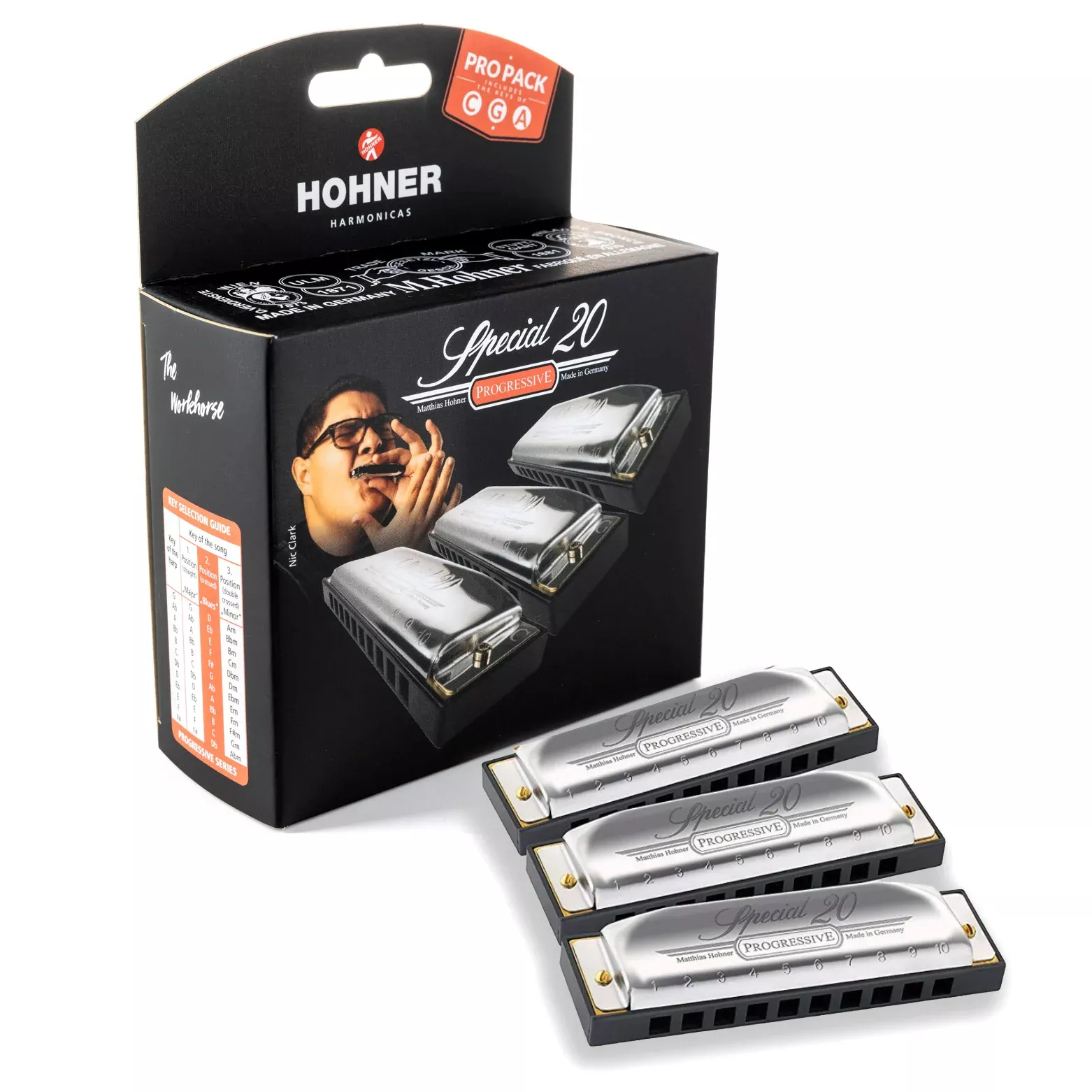 hohner-special-20-pro-pack-3-piece-harmonicas Hohner Special 20 Pro Pack 3-Piece Harmonicas