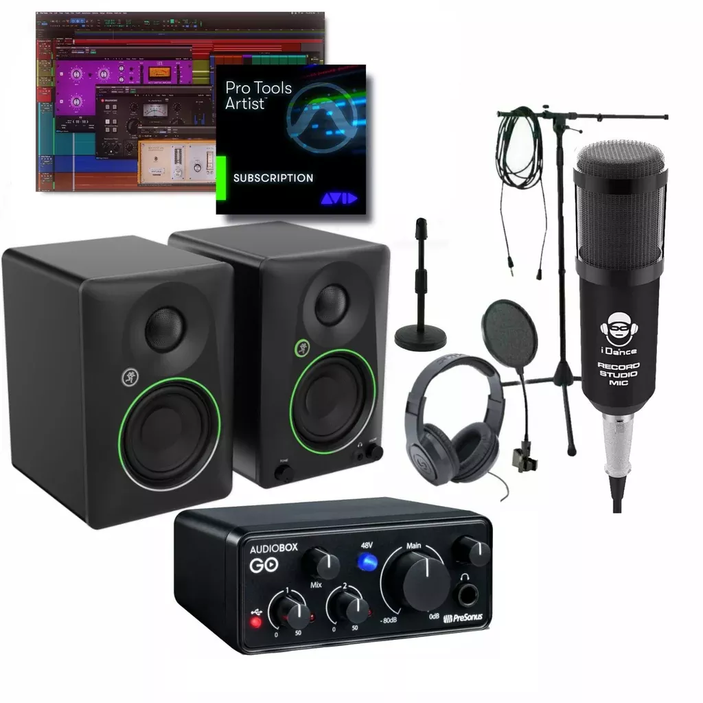 Home Studio Recording Pro Tools Artist Bundle Software Mackie AudioBox Go