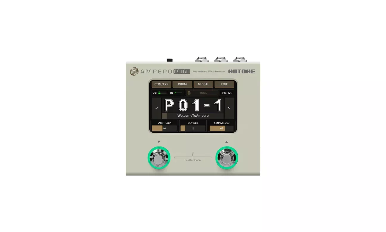 hotone-ampero-mini-effects-pedal-white Hotone - Ampero Mini Effects Pedal White