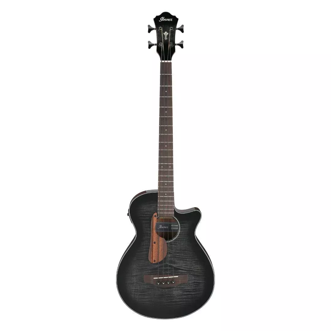 ibanez-aegb25e-transparent-black-burst-high-bloss-acel-bass-guitar Ibanez AEGB25E Transparent Black Burst High Bloss ACEL Bass Guitar