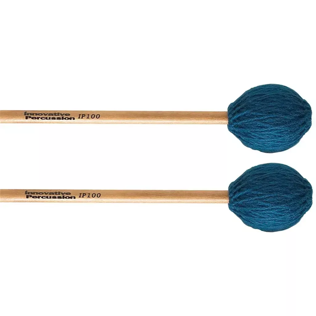 INNOVATIVE PERCUSSION IP100 SOLOIST SOFT MARIMBA MALLETS TEAL YARN BIRCH