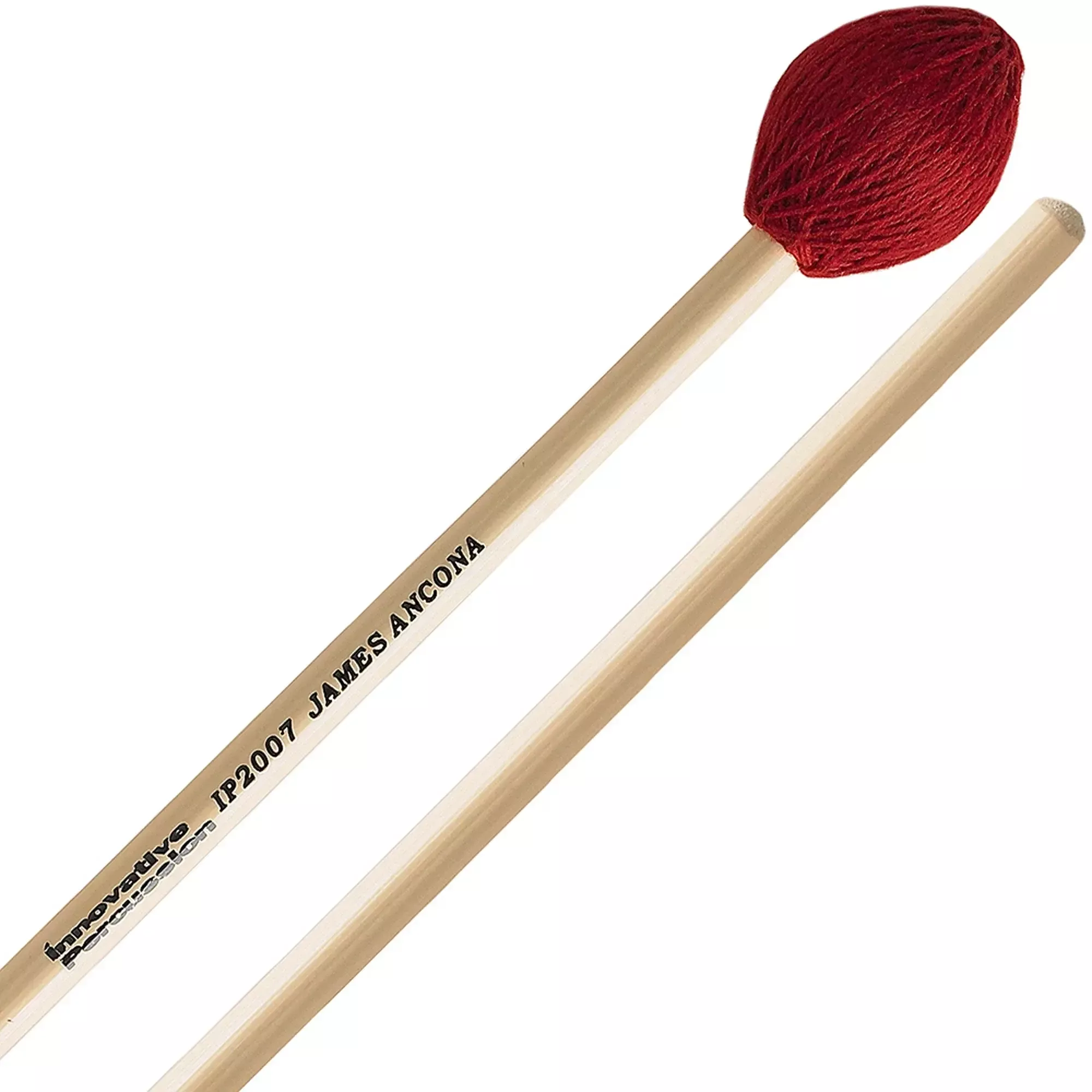 INNOVATIVE PERCUSSION IP2007 JAMES ANCONA HARD VIBRAPHONE / MARIMBA MALLETS RED CORD RATTAN