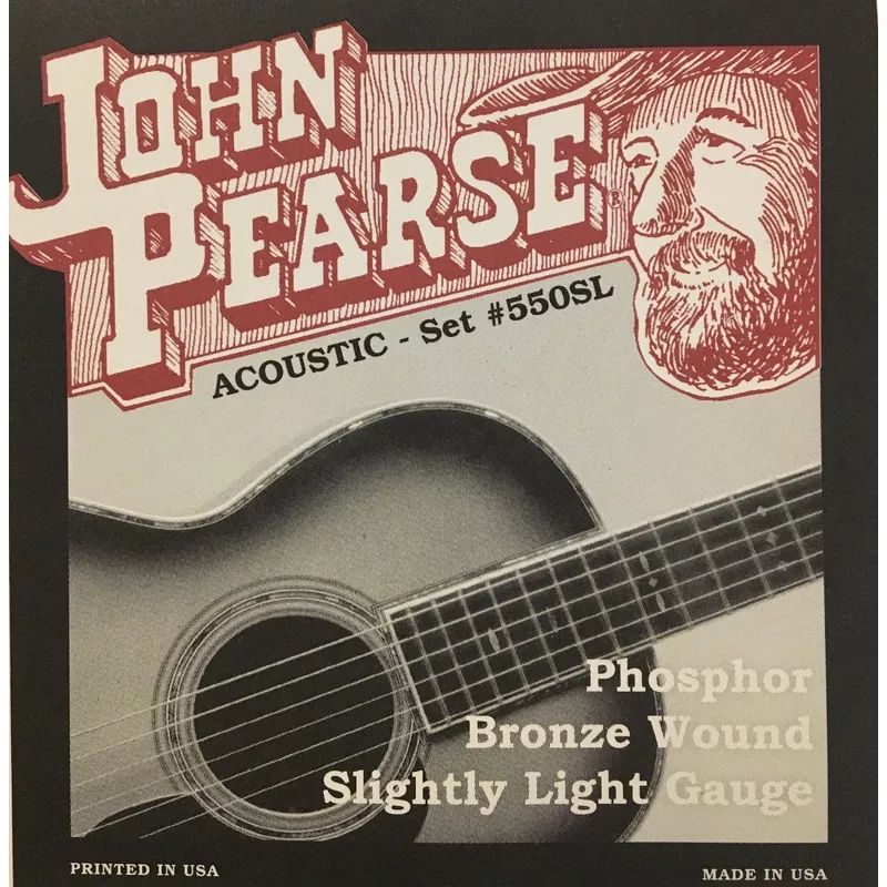 John Pearse 550SL Phosphor Bronze Wound Acoustic Guitar String Set
