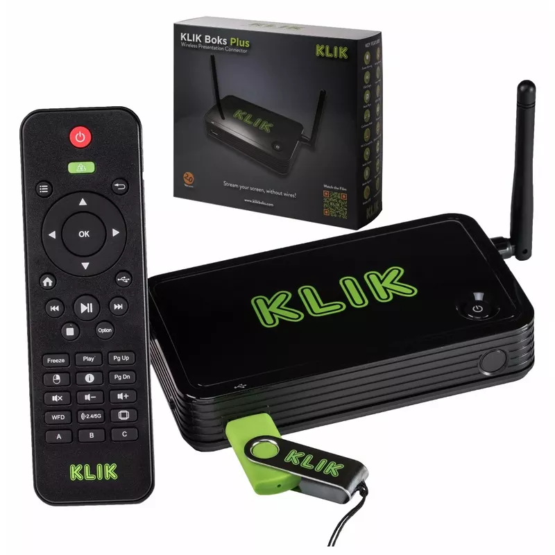 klik-boks-plus-wireless-presentation-system-screen-mirroring-w-remote KLIK Boks PLUS Wireless Presentation System for Screen Mirroring w/ Remote