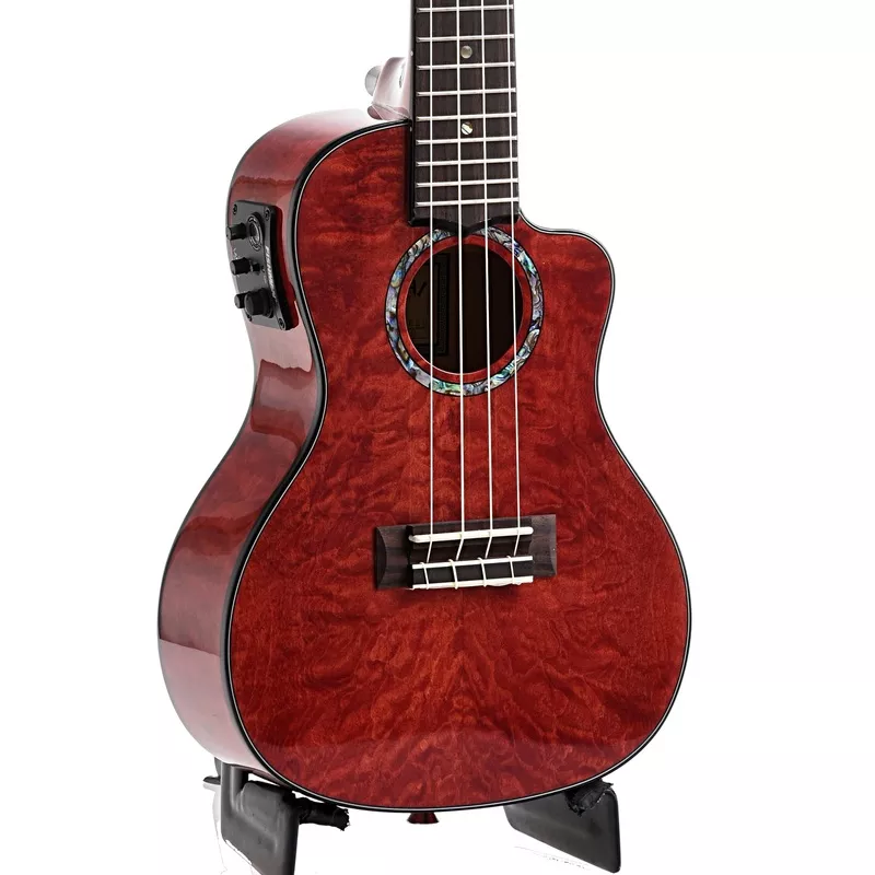lanikai-quilted-maple-red-stain-e-concert-ukulele-case Lanikai Quilted Maple Red Stain A/E Concert Ukulele & Case