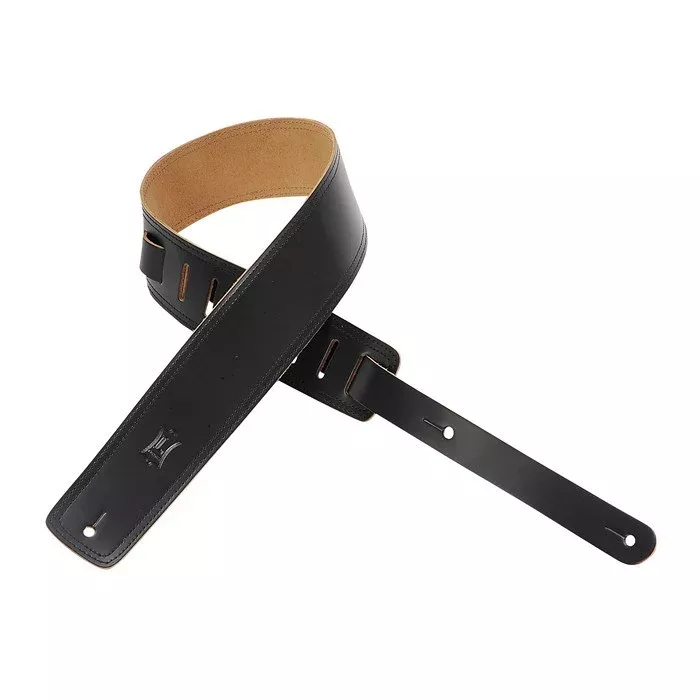 Levy's Leathers 2 1/2" Genuine Leather Guitar Strap - Black