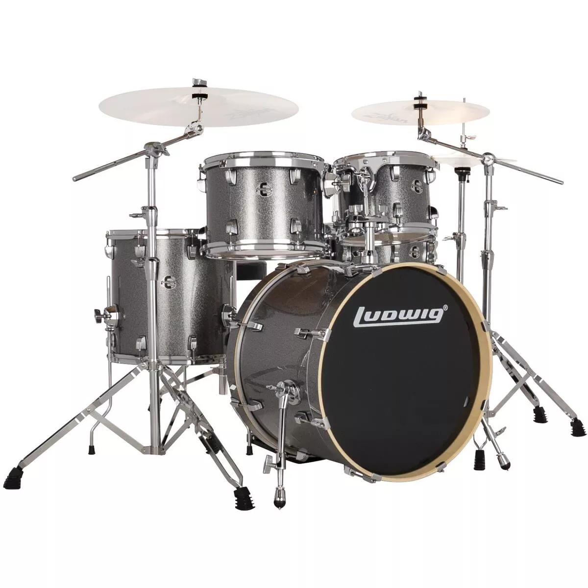 Ludwig Element Evolution 5-Piece 22" Complete Kit w/o Cymbals (Platinum) LE522028NC