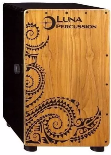 Luna Tattoo Cajon Black with Bag