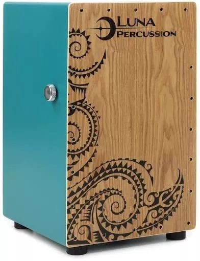 Luna Tattoo Cajon Teal with Bag