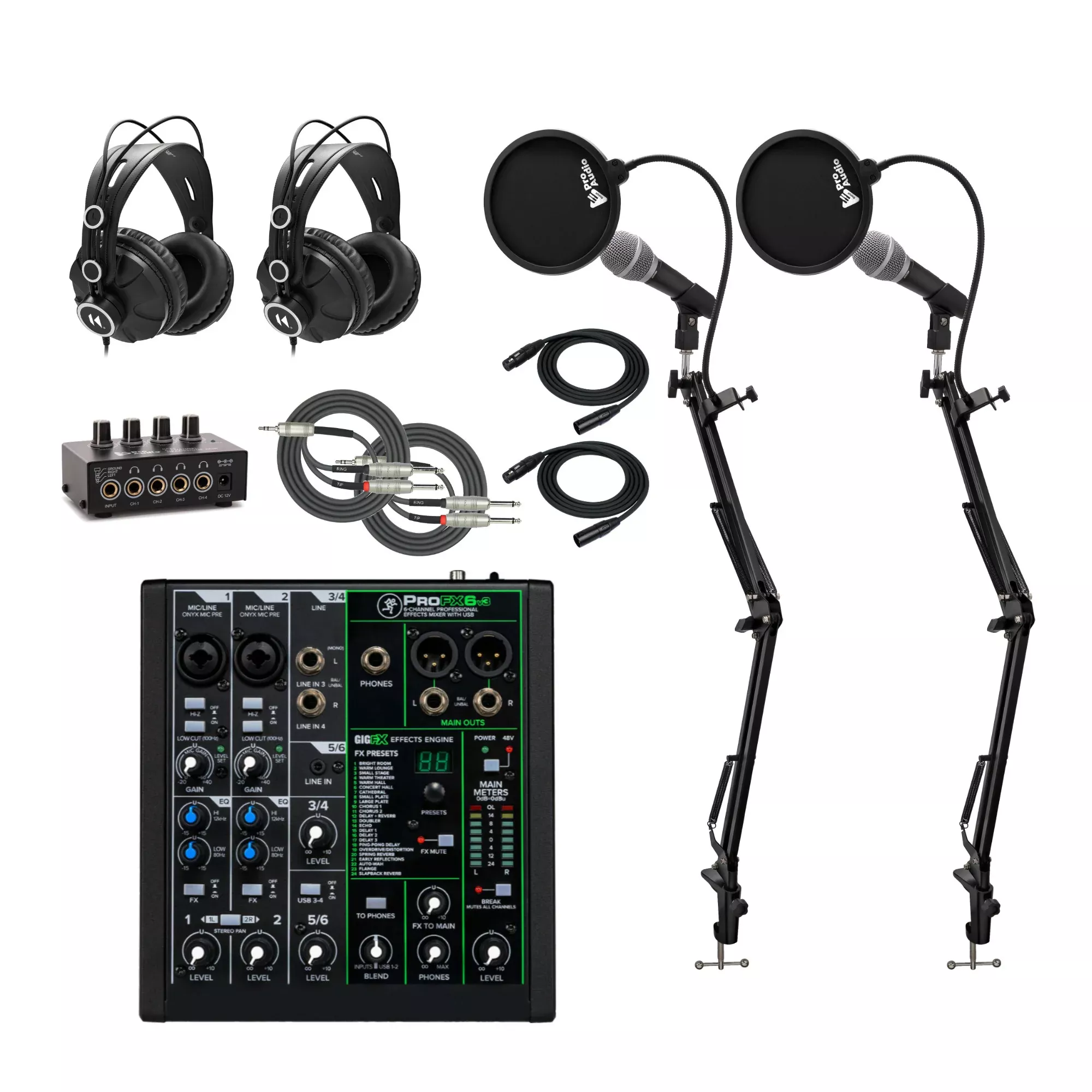 mackie-profx6v3-6-channel-professional-effects-mixer-podcast-bundle Mackie ProFX6v3 6-Channel Professional Effects Mixer Podcast Bundle