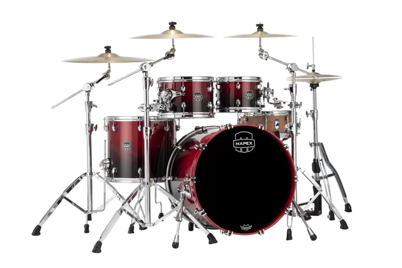 MAPEX 4PC SATURN 22B-10-12-16 SHELL PACK SCARLET FADE