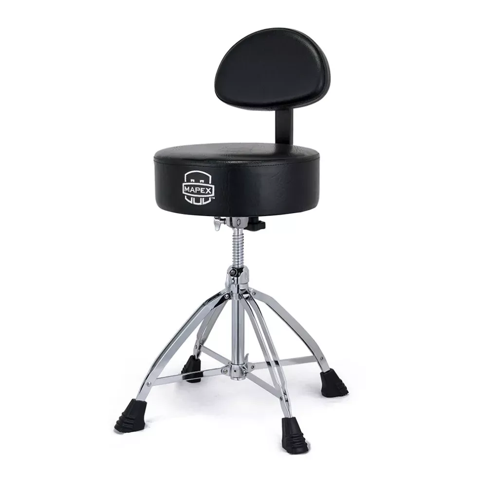 mapex-drum-throne-round-seat-with-back-rest Mapex Drum Throne Round Seat with Back Rest