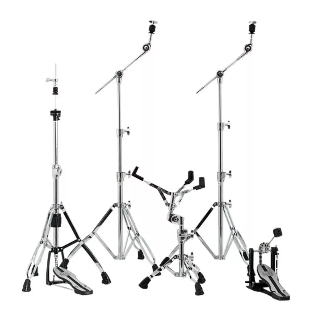Mapex HP6005 Mars Hardware Pack with Double-Braced Stands and Omni-Ball Adjuster (Chrome)