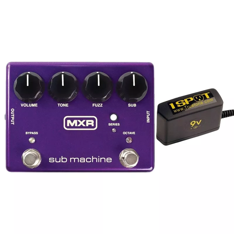 MXR M225 Sub Machine Fuzz Bundle w/ Truetone 1 Spot Space Saving 9v Adapter
