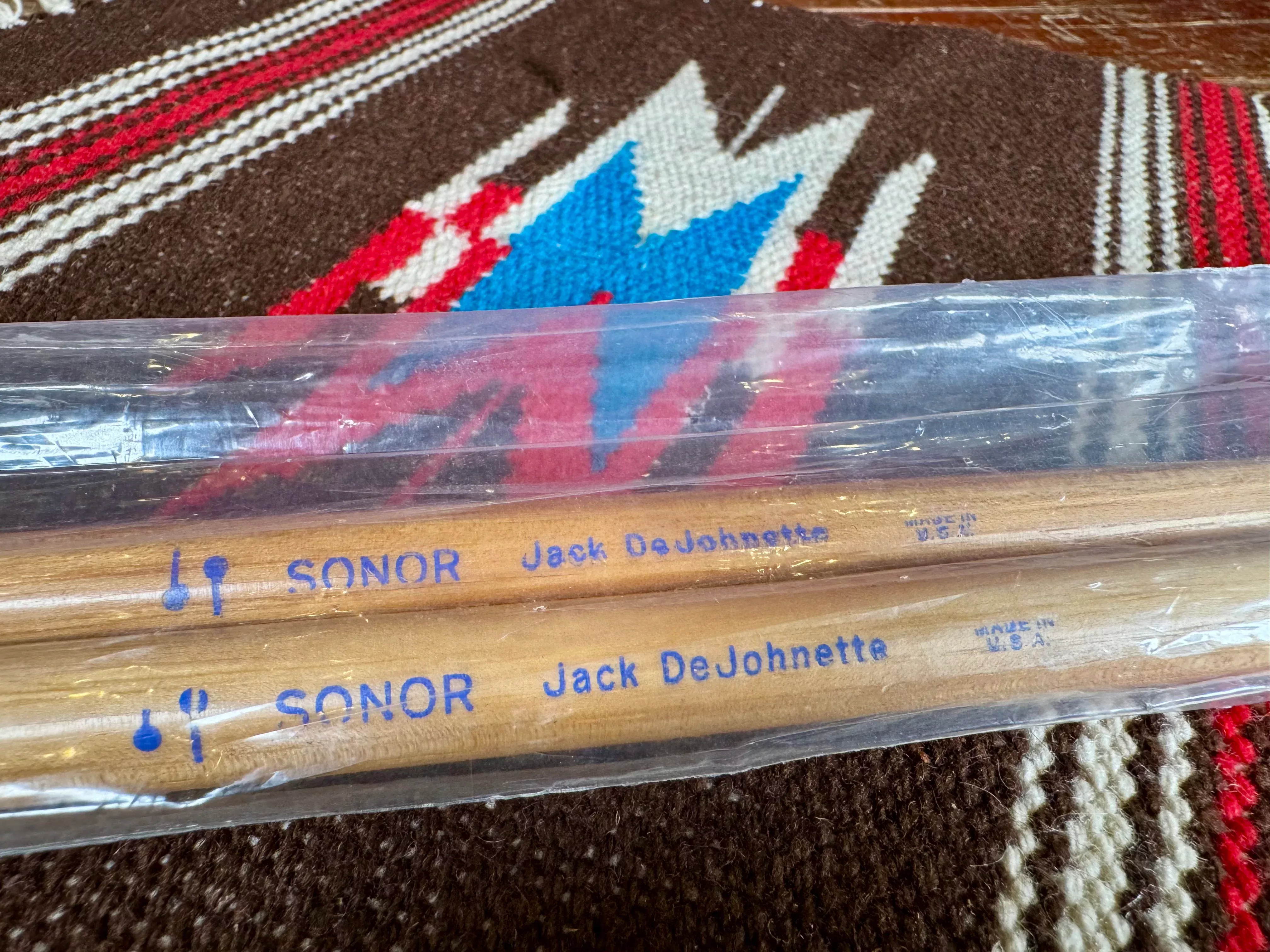 N.O.S. Vintage Sonor Jack DeJohnette Wood Tip Drum Sticks w/ Original Bag