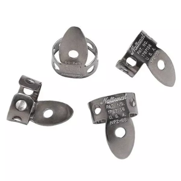 National NP2SS04 Stainless Steel Finger Picks - 4-Pack