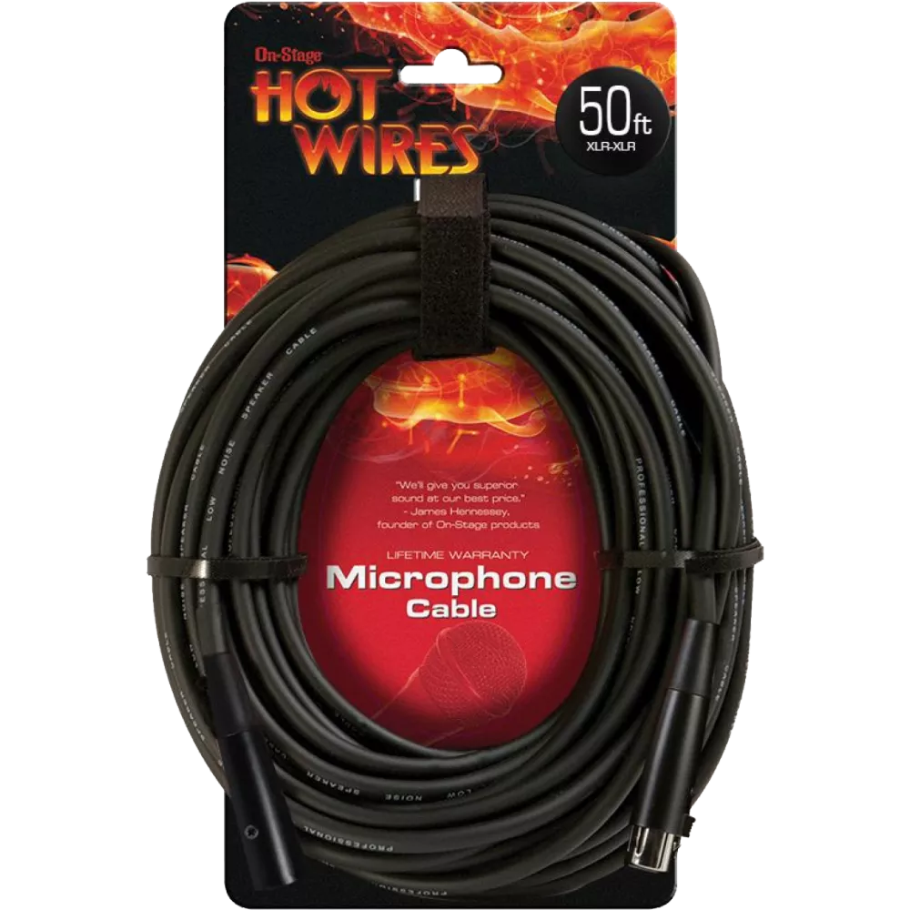 on-stage-hot-wires-xlr-mic-cable-50ft On-Stage Hot Wires XLR Mic Cable - 50ft