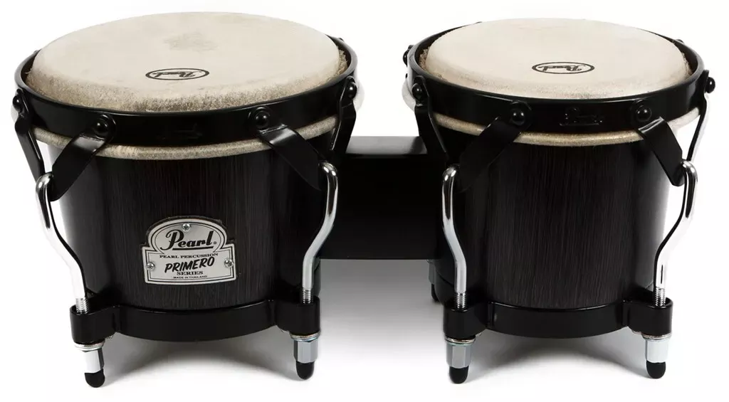 Pearl Primero Series PFB100631 Fiberglass Bongos, Ebony