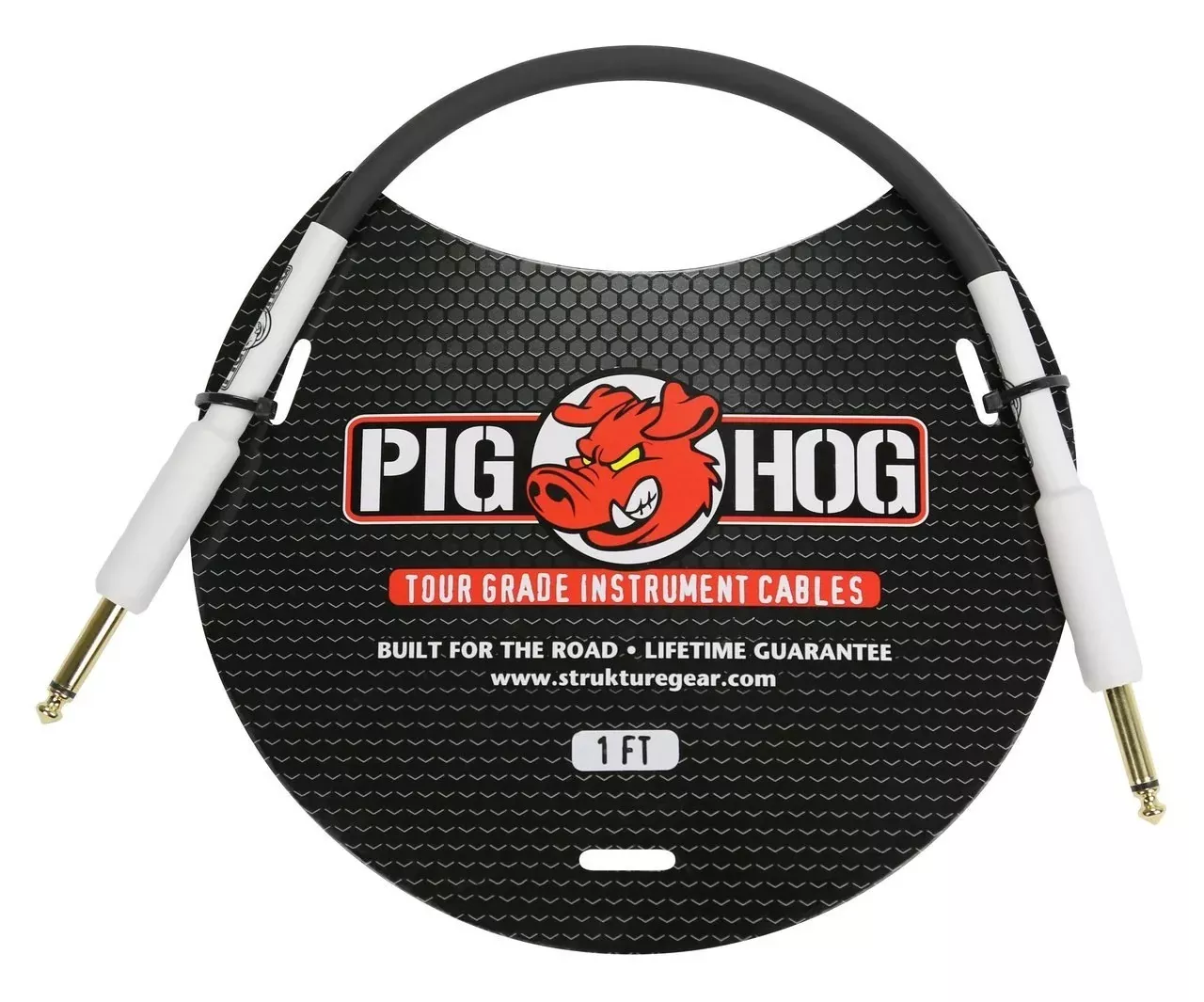 pig-hog-1ft-1-4-1-4-8mm-tour-grade-instrument-cable Pig Hog 1ft 1/4" - 1/4" 8MM Tour Grade Instrument Cable
