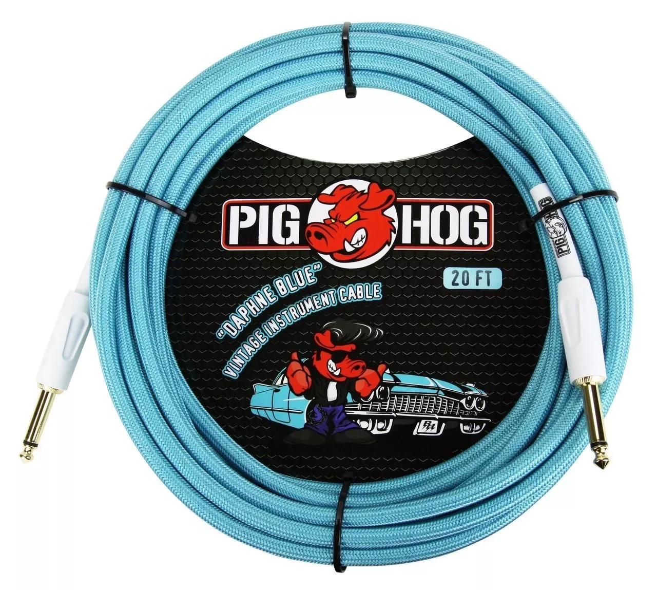 pig-hog-20ft-daphne-blue-vintage-instrument-cable Pig Hog 20ft "Daphne Blue" Vintage Instrument Cable