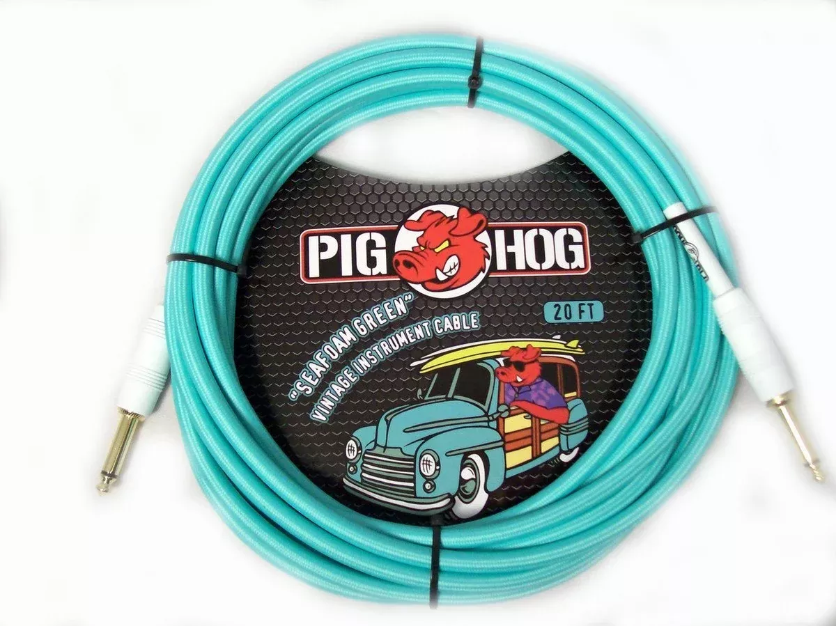 pig-hog-20ft-seafoam-green-vintage-instrument-cable Pig Hog 20ft "Seafoam Green" Vintage Instrument Cable