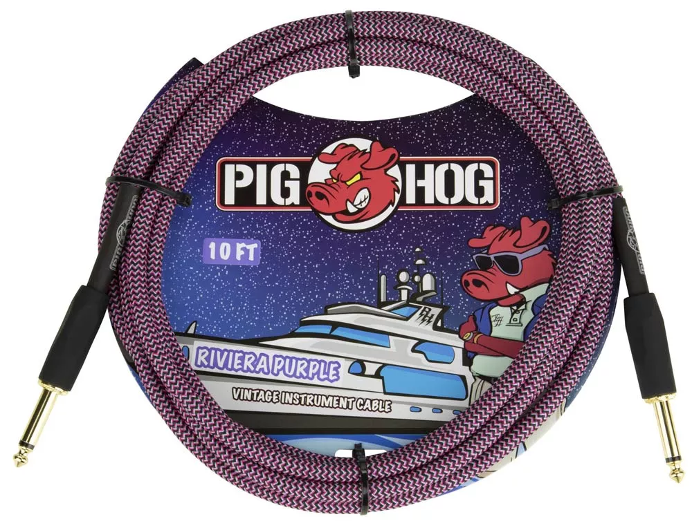 pig-hog-riviera-purple-instrument-cable-10ft Pig Hog - "Riviera Purple" Instrument Cable 10ft