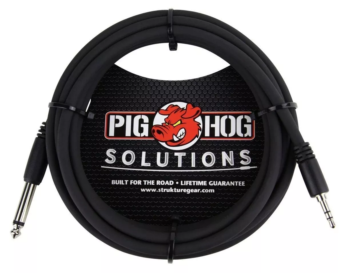 pig-hog-solutions-10ft-3-5mm-trs-to-1-4-mono-cable Pig Hog Solutions 10ft 3.5mm TRS to 1/4" Mono Cable