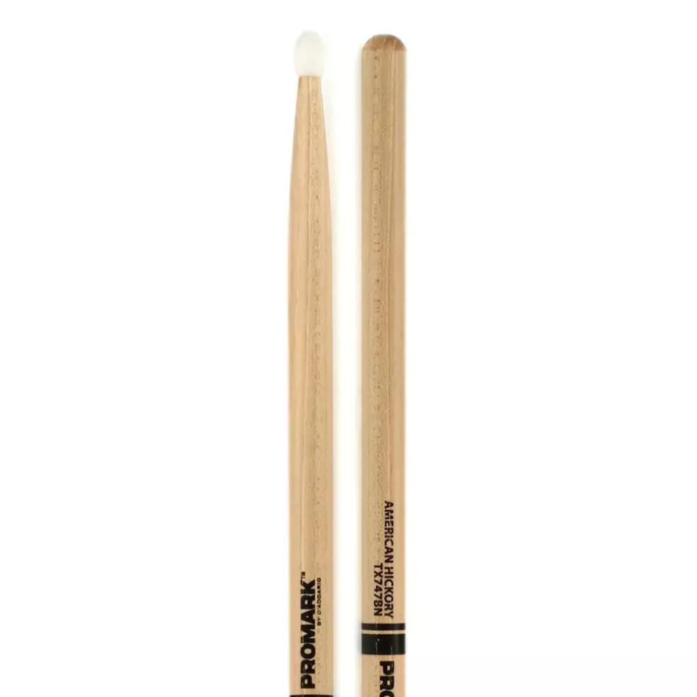 promark-hickory-747b-super-rock-nylon-tip ProMark Hickory 747B "Super Rock" Nylon Tip