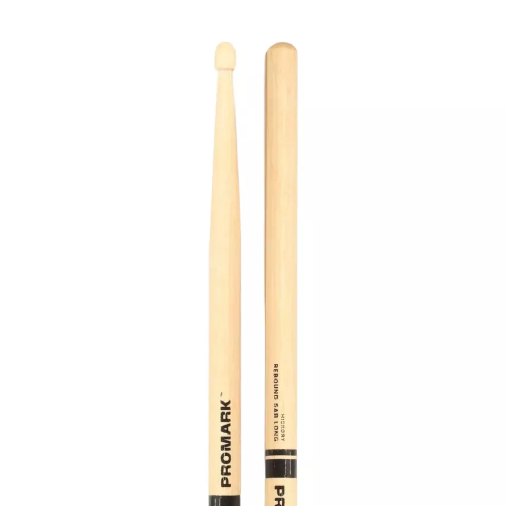 Promark Rebound Drumsticks – Raw Hickory, 5AB Long