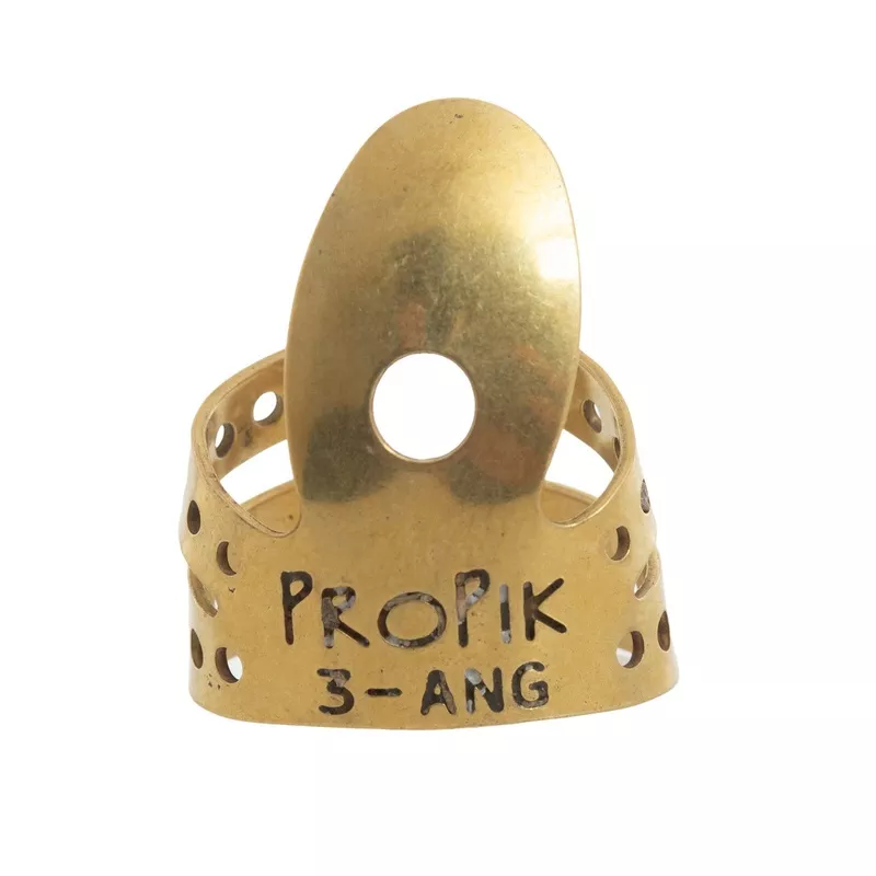 propik-brass-fast-pick-angled-fingerpick-split-wrap-blade-3 Propik Brass “Fast Pick” Angled Fingerpick, Split Wrap, Blade 3