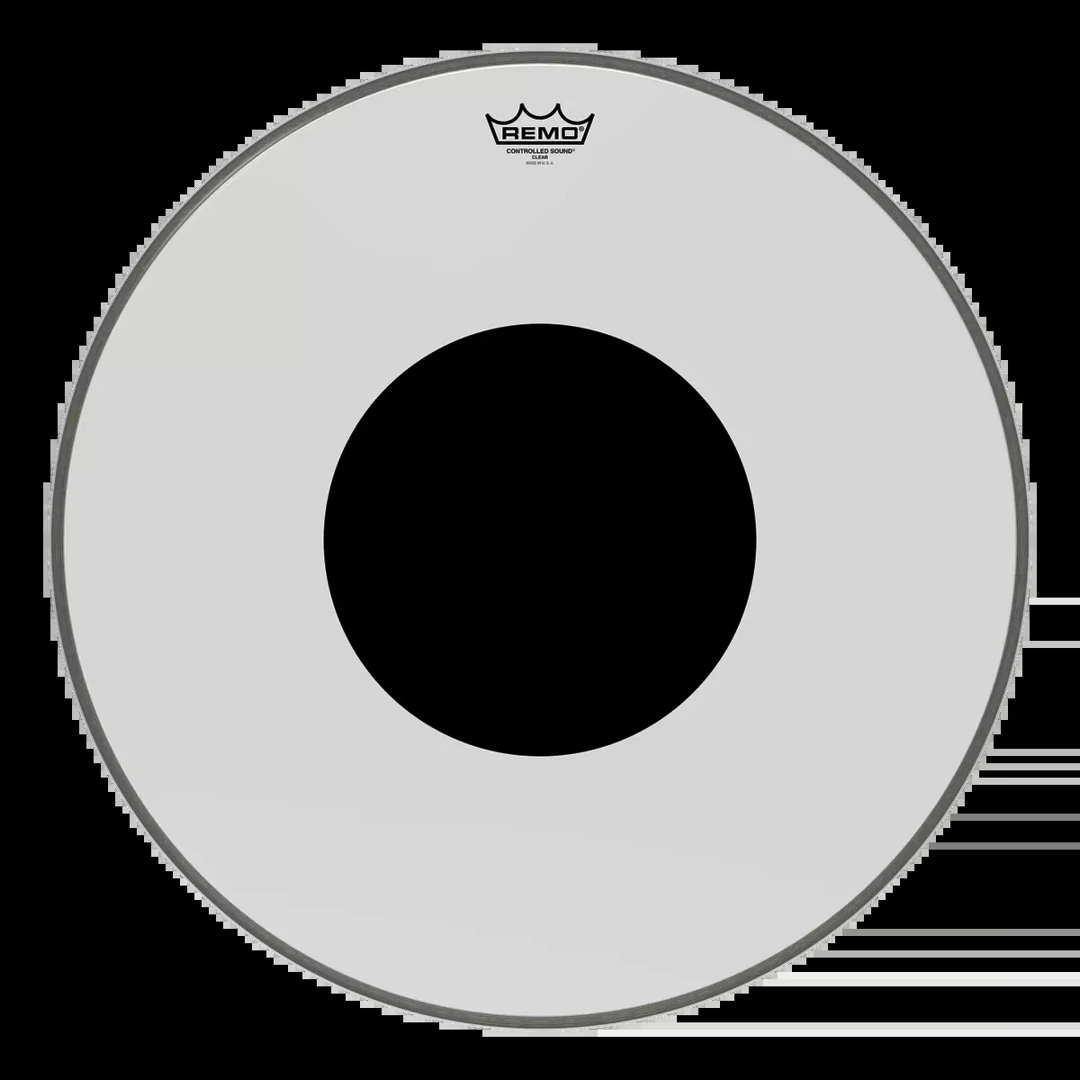 remo-controlled-sound-clear-black-dot-bass-drumhead-top-black-dot Remo Controlled Sound Clear Black Dot Bass Drumhead - Top Black Dot