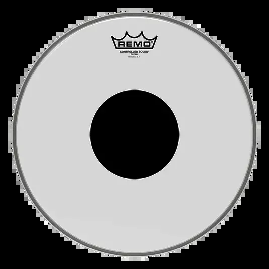 Remo Controlled Sound Clear Black Dot