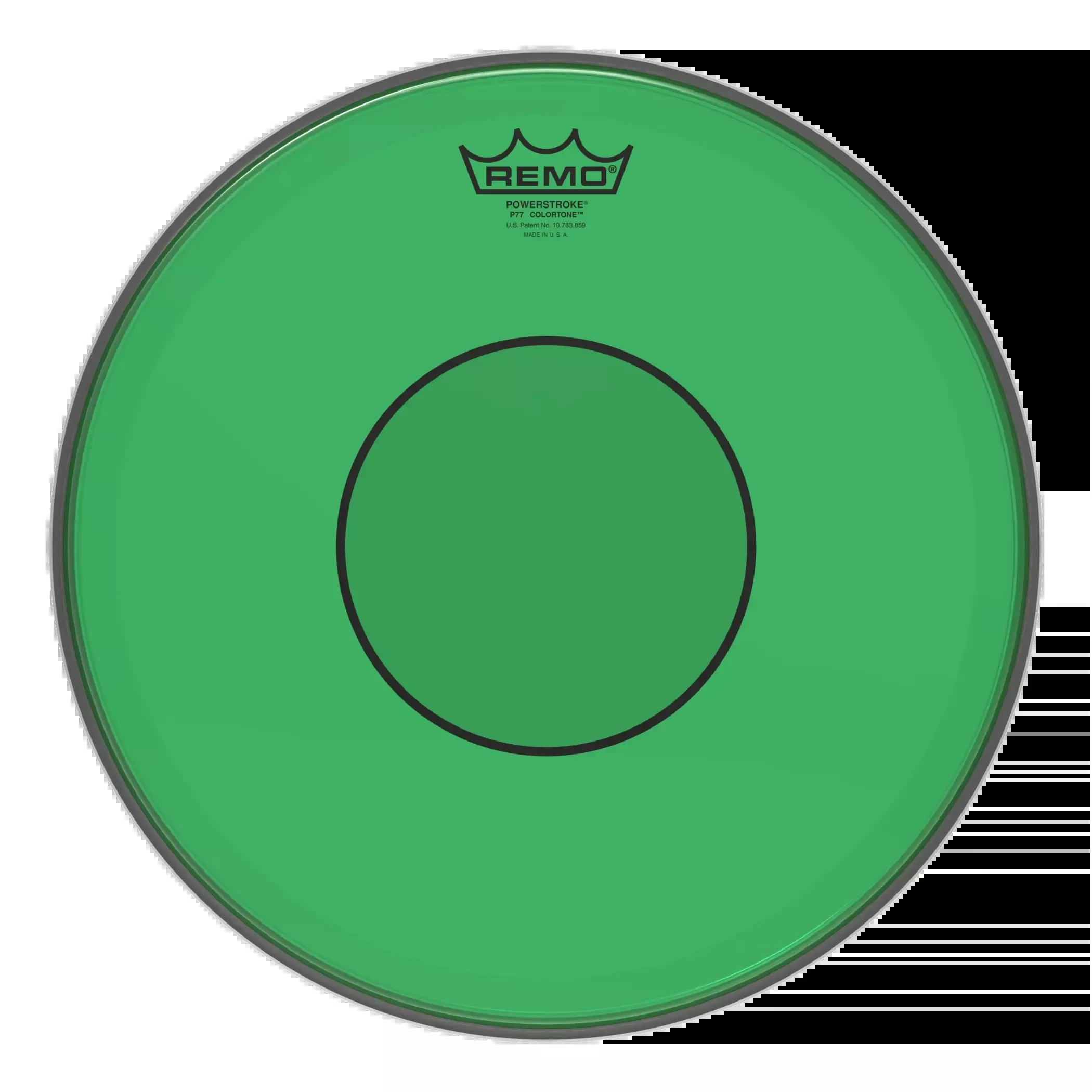 remo-powerstroke-77-colortone-green-drumhead Remo - Powerstroke 77 Colortone Green Drumhead