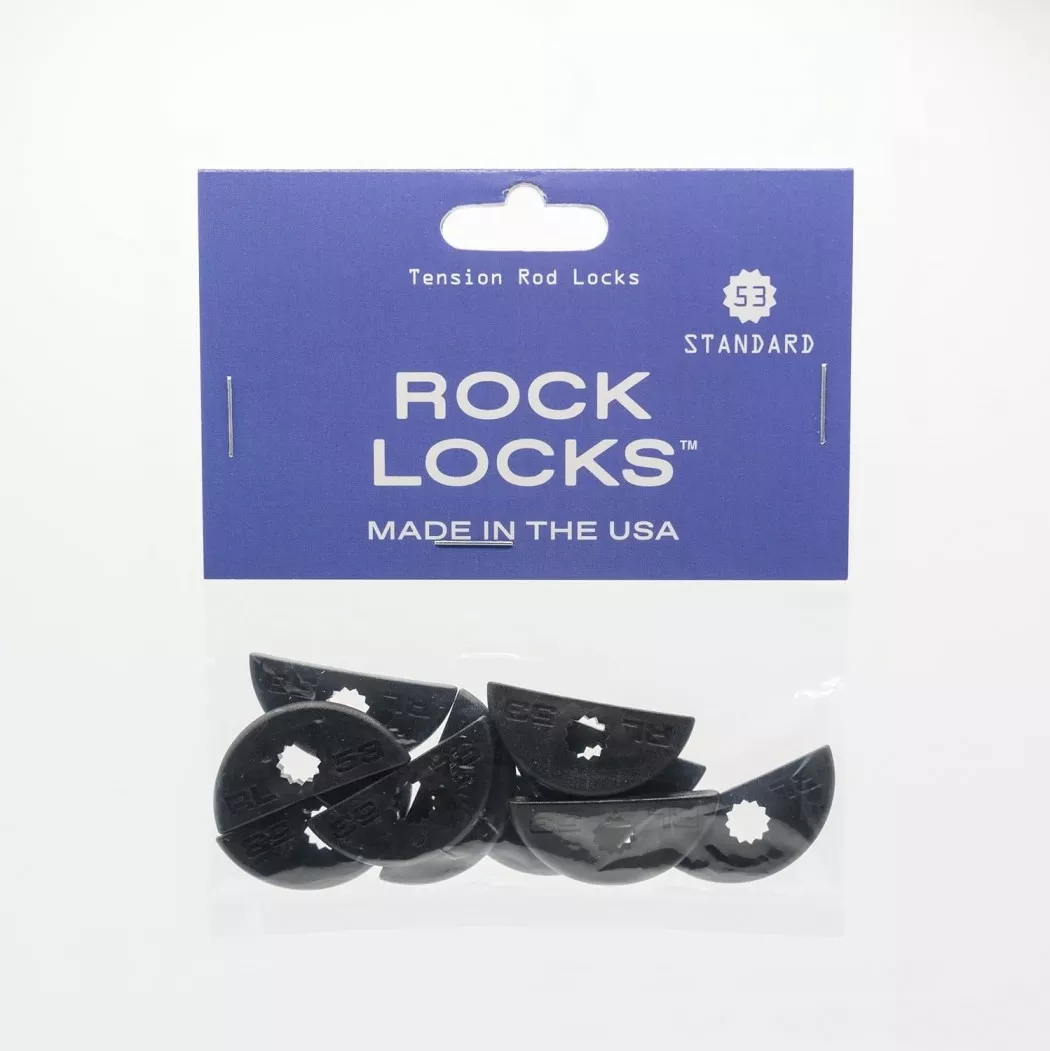 Rock Lock 10 Pack 49mm Small Tension Rod Locks
