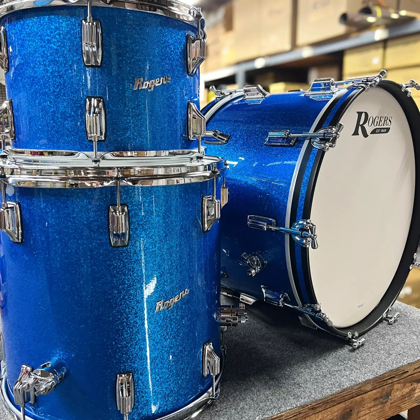 rogers-blue-sparkle-wrap-cleveland-3-piece-shell-pack Rogers Blue Sparkle Wrap Cleveland 3-Piece Shell Pack