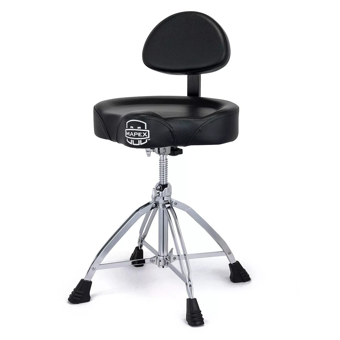 saddle-top-double-braced-drum-throne-w-black-cloth-top Saddle Top Double Braced Drum Throne w/Black Cloth Top