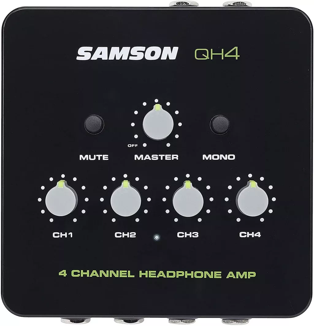 samson-4-channel-headphone-amplifier-qh4 Samson 4-Channel Headphone Amplifier - QH4