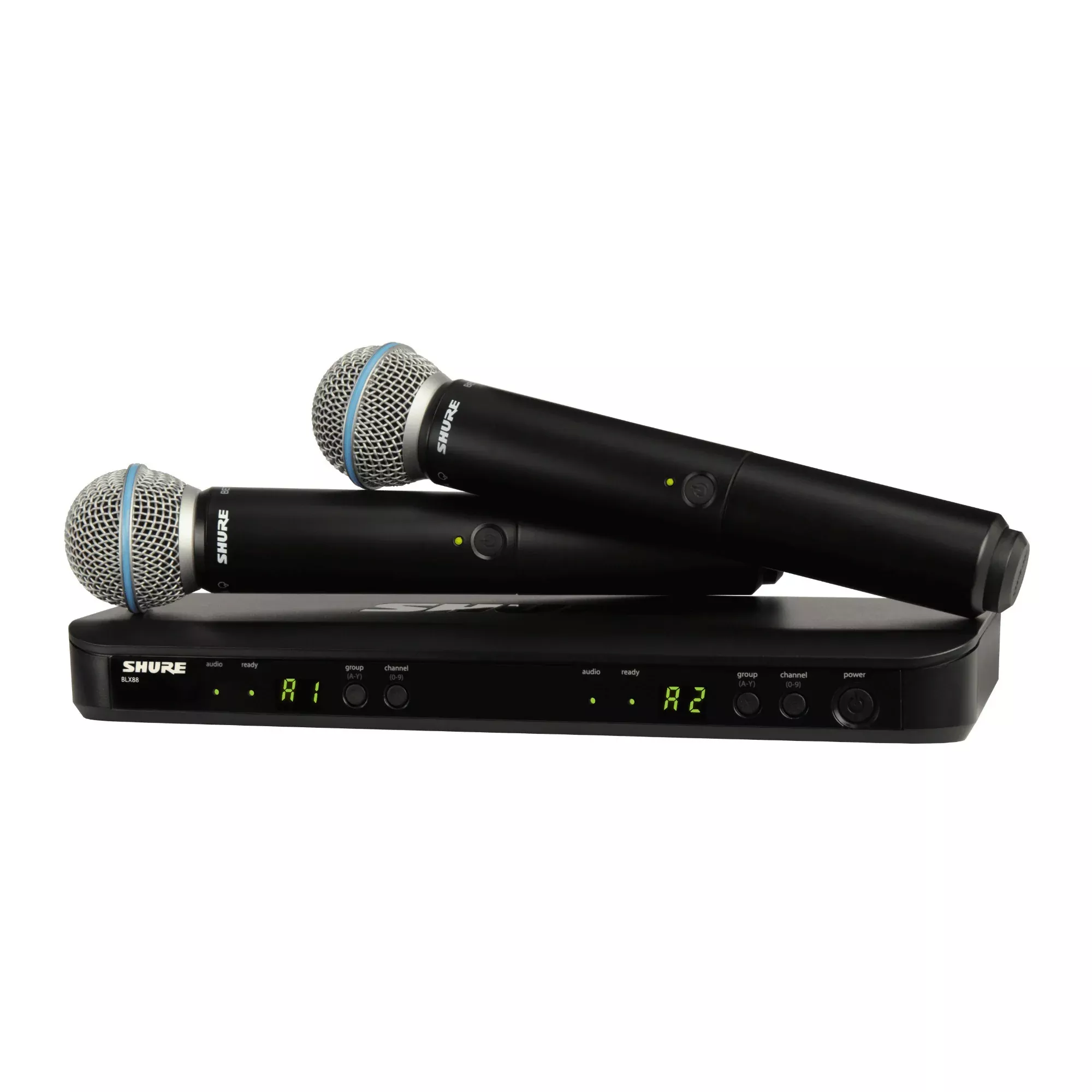 shure-blx288-b58-wireless-handheld-microphone-system-with-j11-band Shure BLX288/B58 Wireless Handheld Microphone System with J11 Band