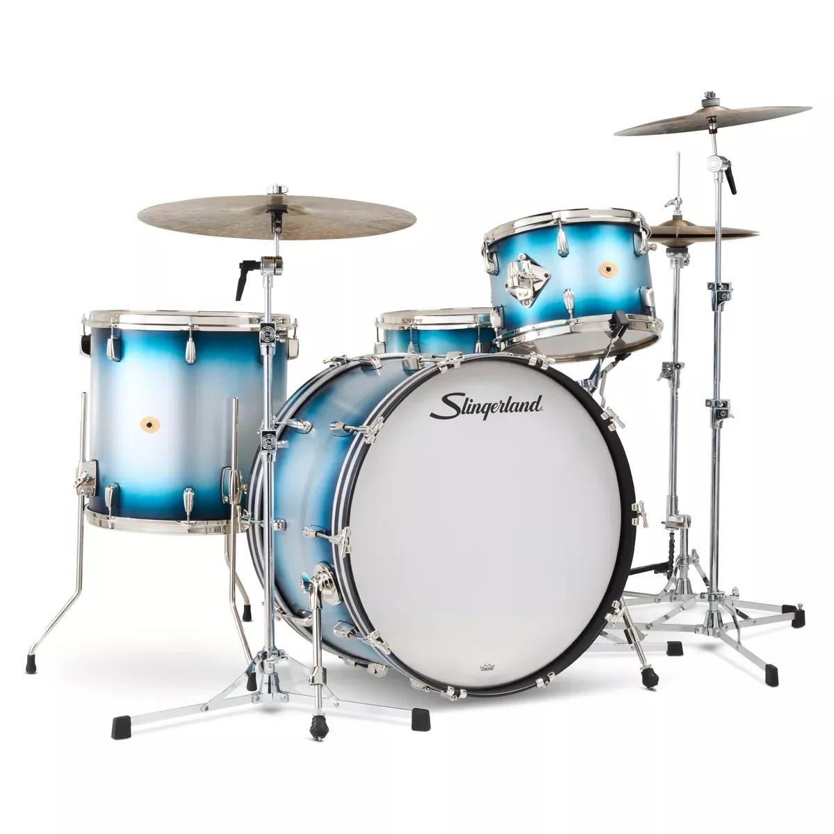 slingerland-radio-king-outfit-drum-kit-24-13-16x14in-blue-silver-lacquer Slingerland Radio King Outfit Drum Kit 24-13-16x14in - Blue and Silver Lacquer