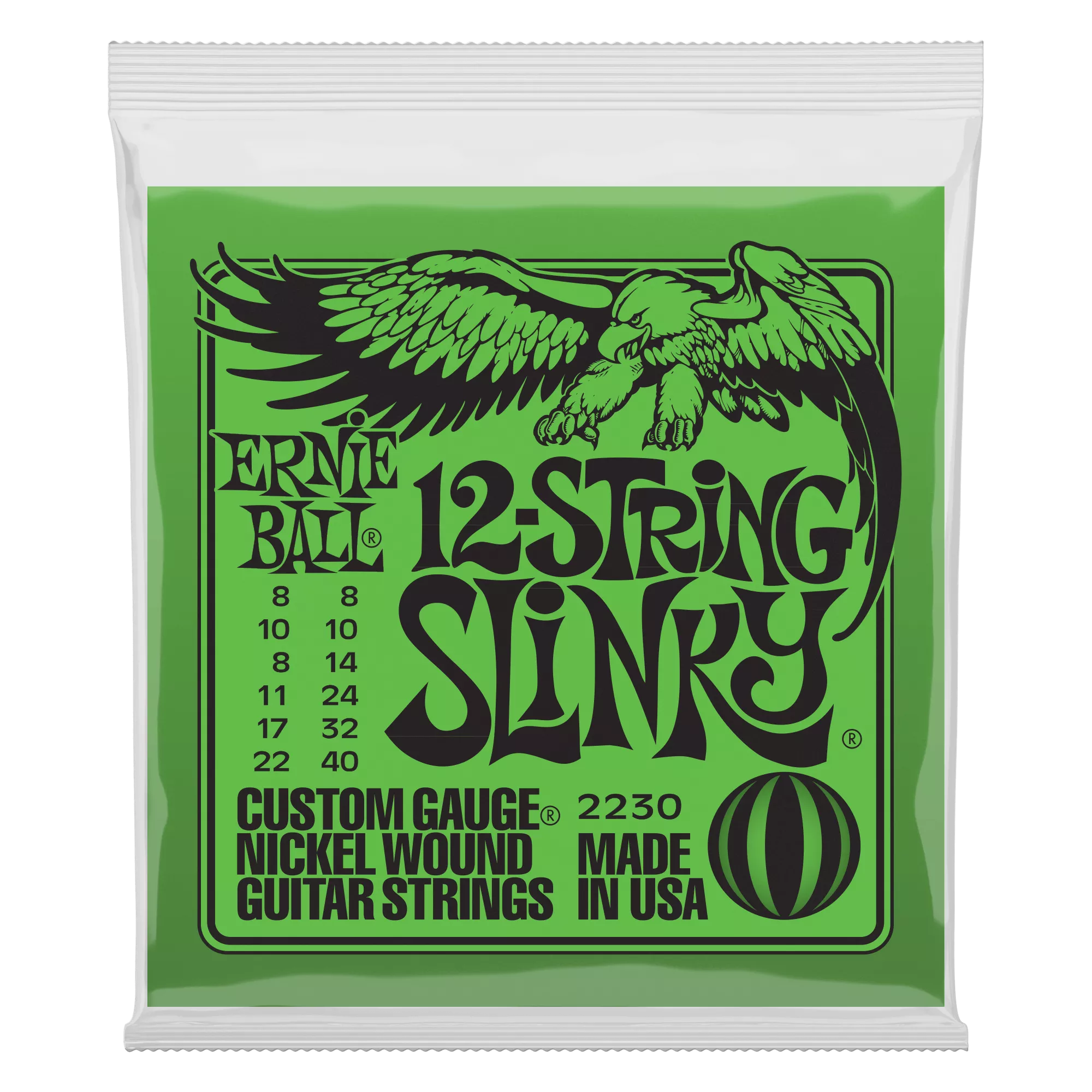 Slinky 12-String Nickel Wound Electric Guitar Strings – 8-40 Gauge