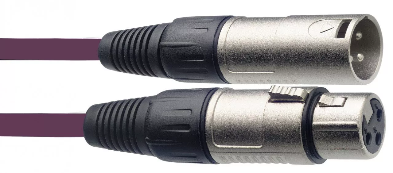 Stagg 6M/20F PURPLE MICCBL XLRf-XLRm