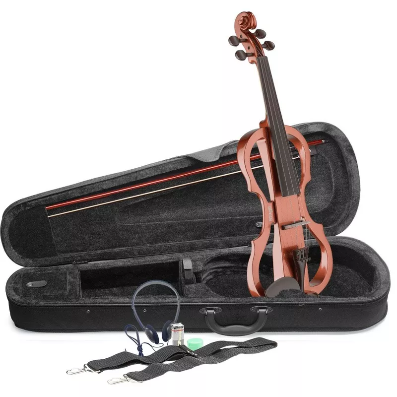 stagg-futuristic-4-4-electric-violin-w-soft-case-headphones-violinburst Stagg Futuristic 4/4 Electric Violin w/ Soft Case & Headphones - Violinburst