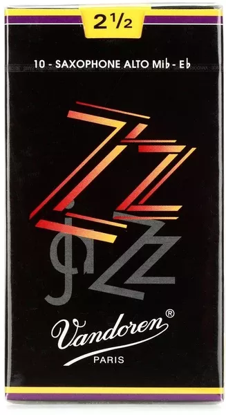 vandoren-zz-sr4125-2-5-alto-sax-reeds-box-10 VANDOREN ZZ SR4125 #2.5 Alto Sax Reeds, Box of 10