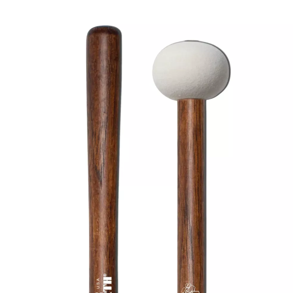 Vic Firth Corpsmaster Bass Drum Mallets – Medium Head – Hard
