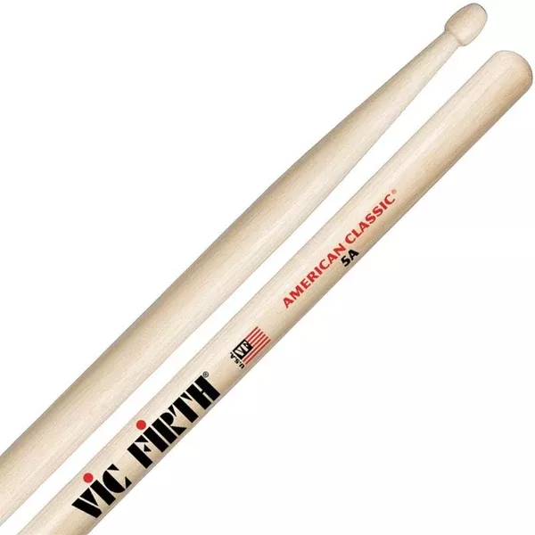 vic-firth-vf5a-5a-american-classic-hickory-drumsticks-wood-tip VIC FIRTH VF5A 5A American Classic Hickory Drumsticks, Wood Tip