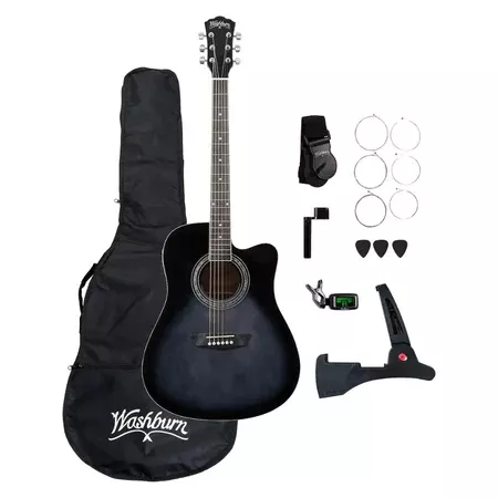 washburn-wa90ce-acoustic-electric-dreadnought-guitar-pack Washburn - WA90CE Acoustic-Electric Dreadnought Guitar Pack