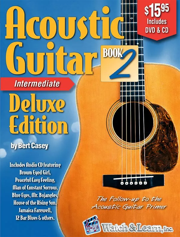 Watch & Learn Acoustic Guitar Book 2 Intermediate Deluxe Edition