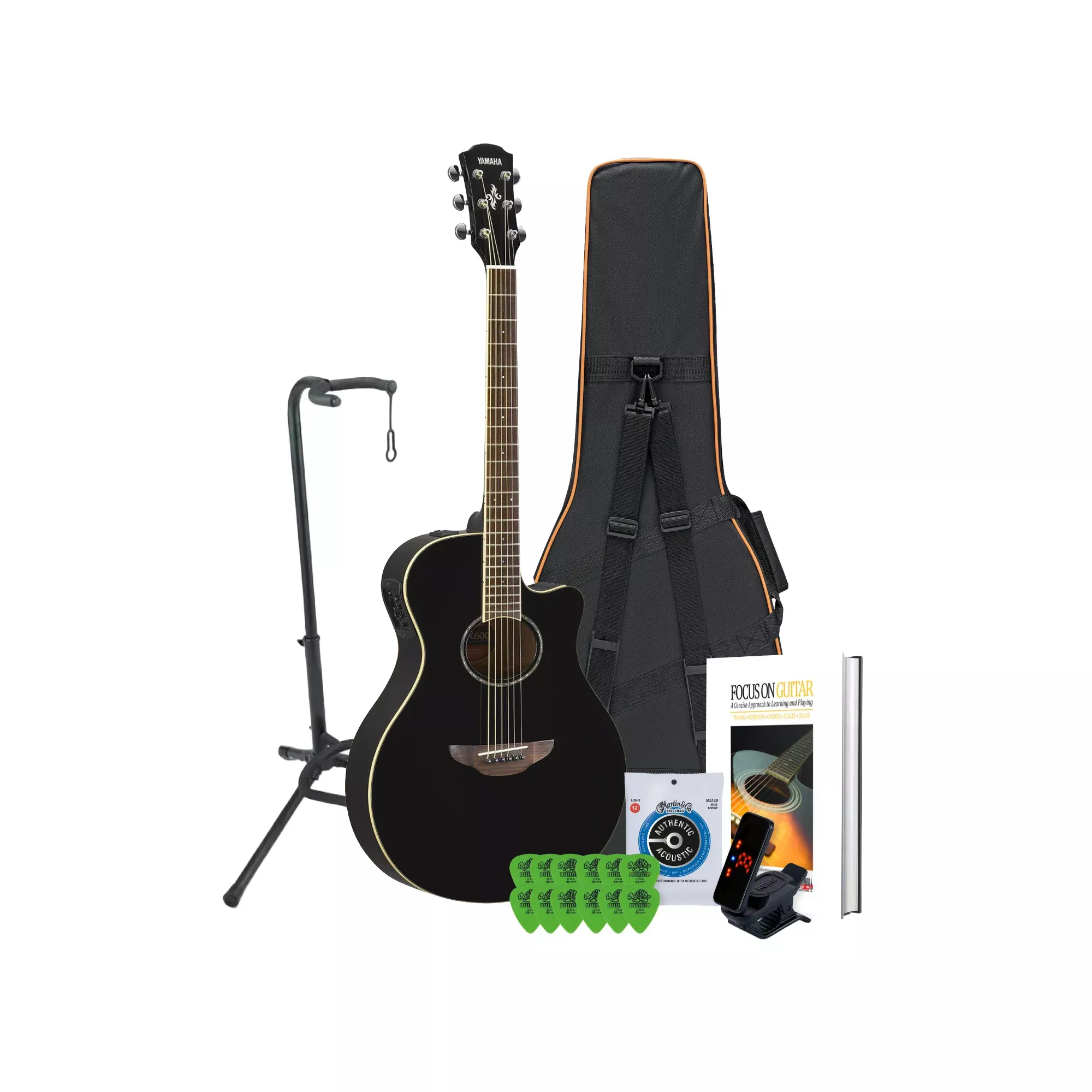 yamaha-apx600bl-thinline-acoustic-electric-guitar-black-with-gig-bag-bundle Yamaha APX600BL Thinline Acoustic-Electric Guitar (Black) with Gig Bag Bundle