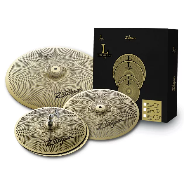 zildjian-l80-low-volume-cymbal-pack-13-14-18-lv348 ZILDJIAN L80 LOW VOLUME CYMBAL PACK 13/14/18 LV348